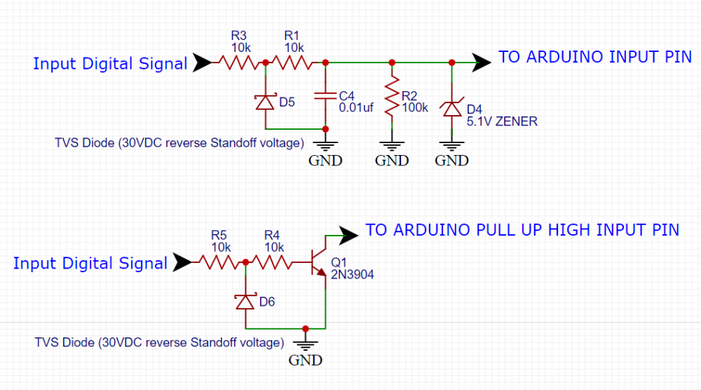 ESD protection for Aruduino Input Pins. Circuit Digest